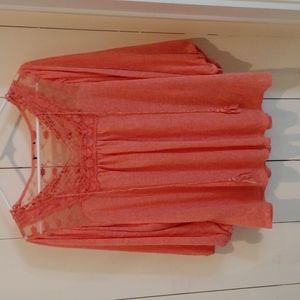 John Paul Richard Lace Tassel 1/2 Sleeve Tunic Blouse